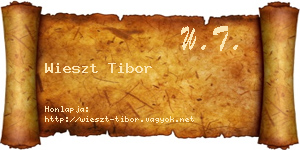 Wieszt Tibor névjegykártya